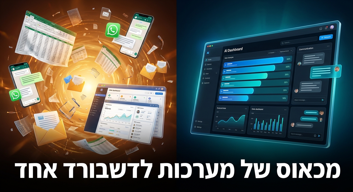 מעבר ממערכות מפוזרות לדשבורד מנהלים אחד