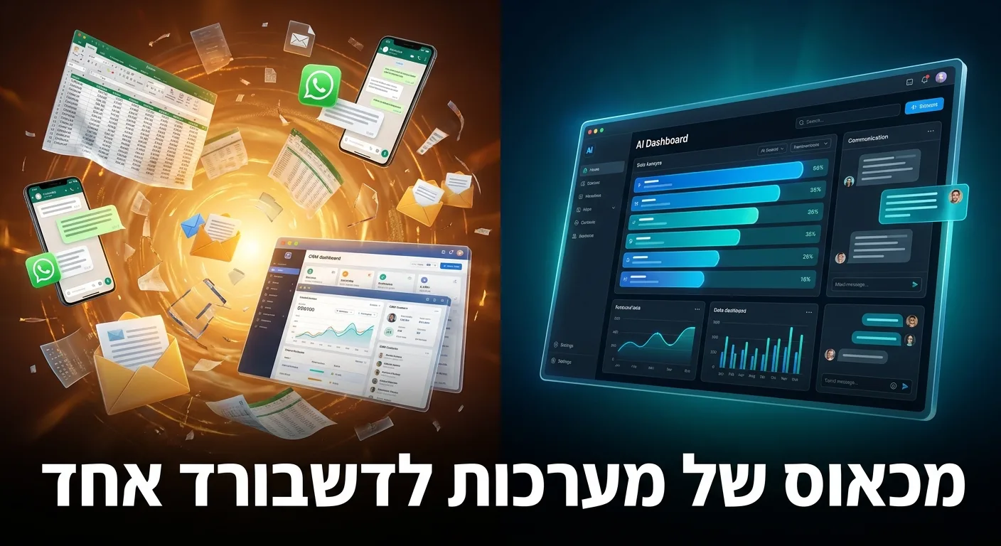 מעבר ממערכות מפוזרות לדשבורד מנהלים אחד