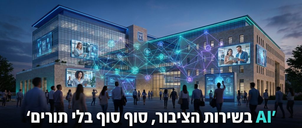AI לסקטור הציבורי בישראל 2026: משרדי ממשלה ורשויות מקומיות, איפה זה כבר עובד והחסם שאף אחד לא פותר