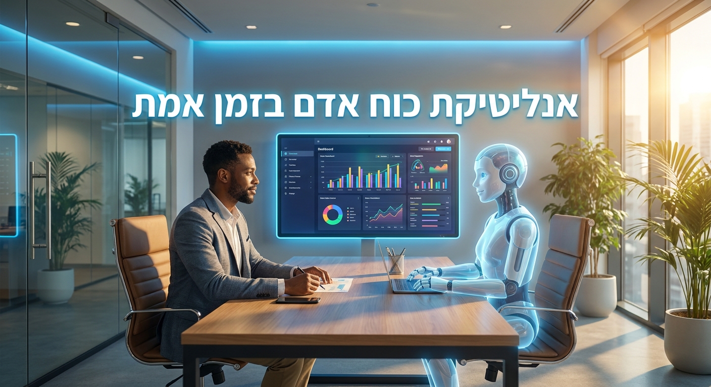 מנהל וסוכן AI עובדים יחד על אנליטיקת כוח אדם