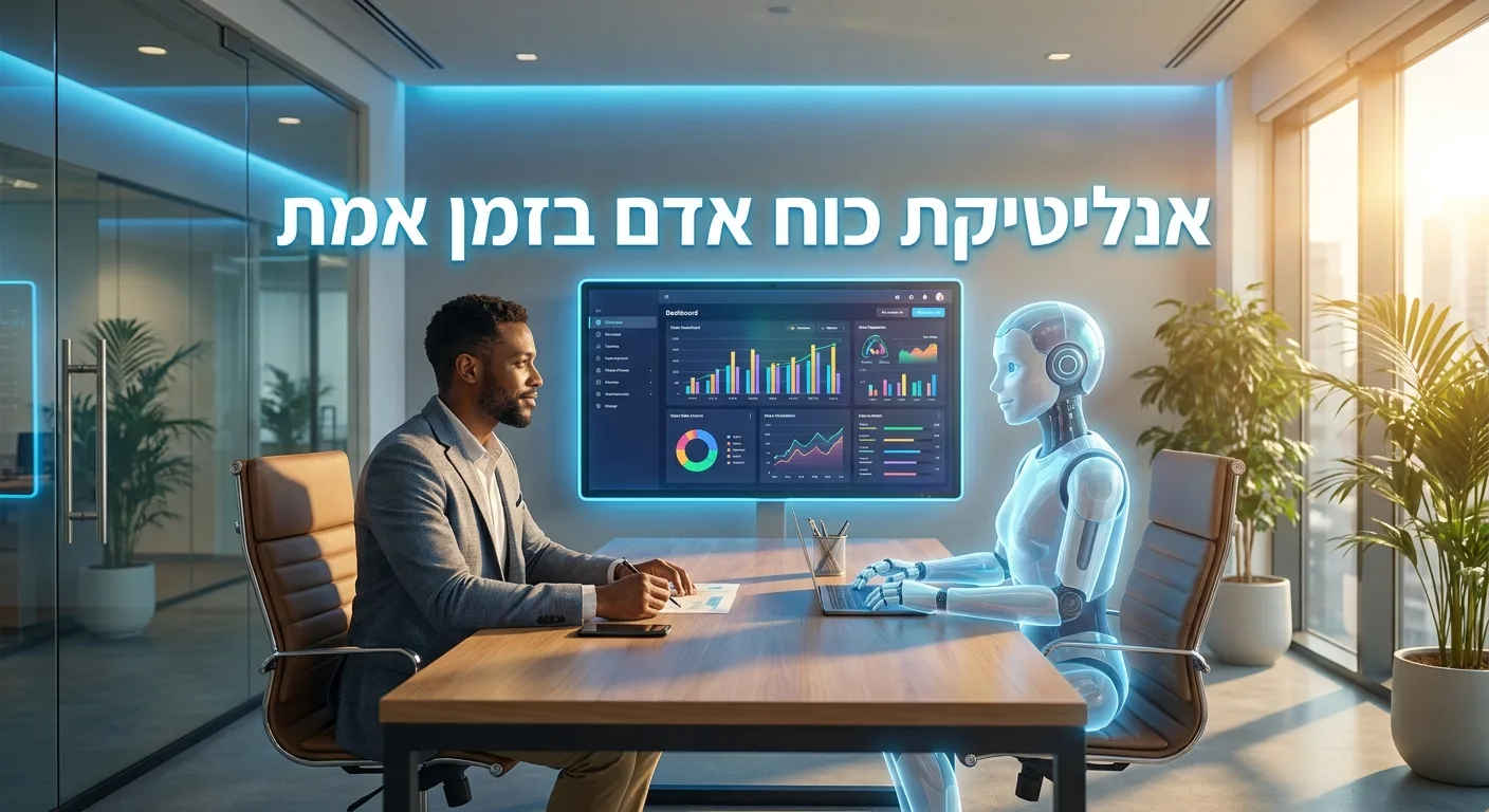 מנהל וסוכן AI עובדים יחד על אנליטיקת כוח אדם