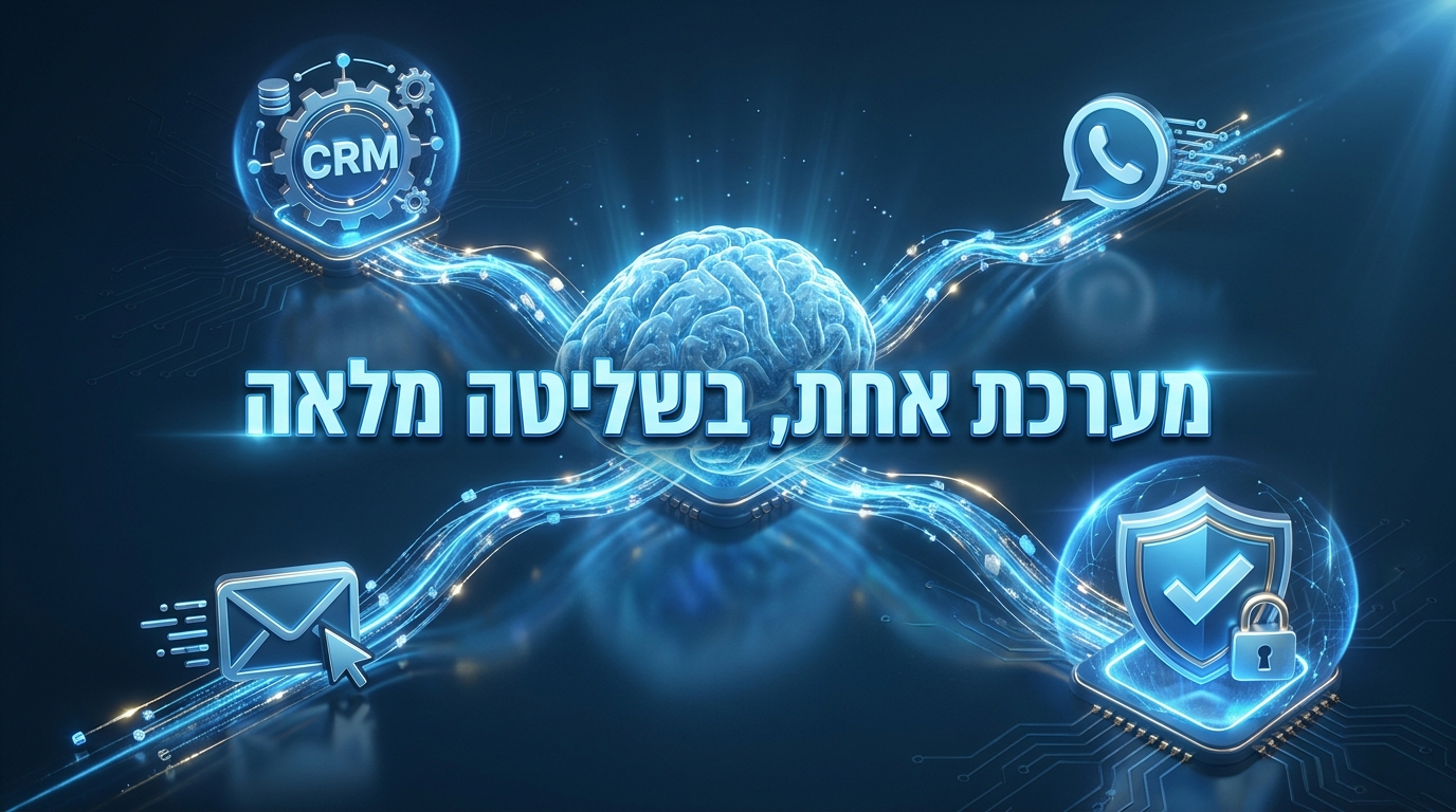 מערכת AI אחת שמאחדת את כל ערוצי הארגון בשליטה מלאה