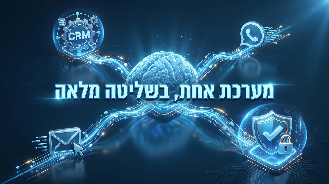 מערכת AI אחת שמאחדת את כל ערוצי הארגון בשליטה מלאה