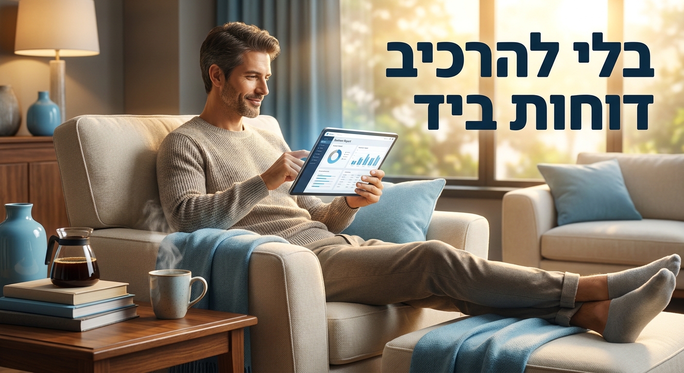 מנהל מקבל דוח שבועי מוכן בלי עבודה ידנית