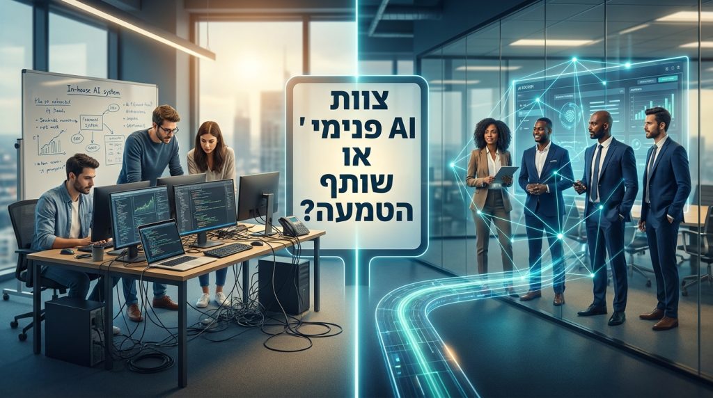 להקים צוות AI פנימי או לשכור שותף הטמעה חיצוני? המדריך להחלטה לארגון בישראל 2026
