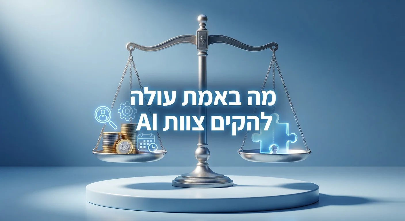 השוואת עלות צוות AI פנימי מול שותף הטמעה חיצוני