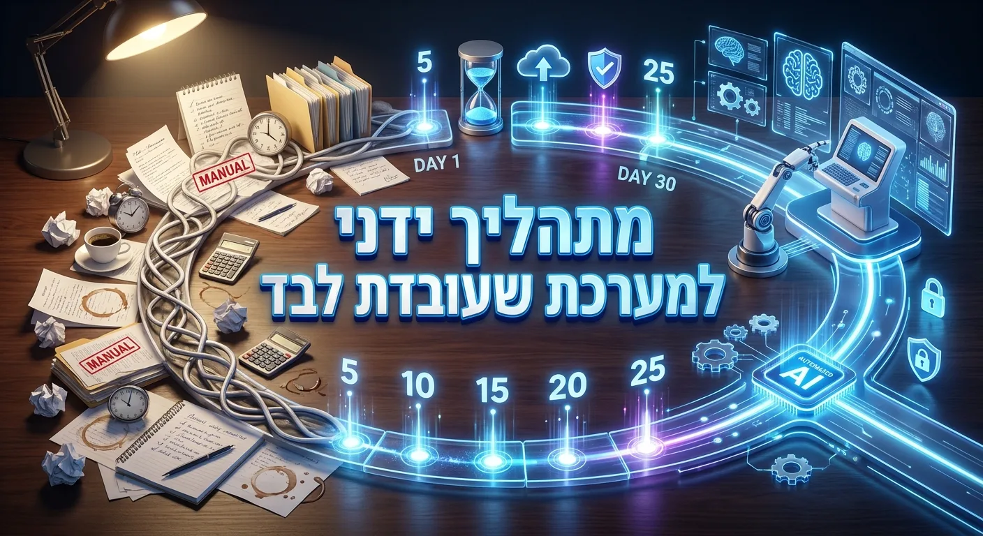 תכנית 30 יום למיפוי ואוטומציה של תהליך בארגון
