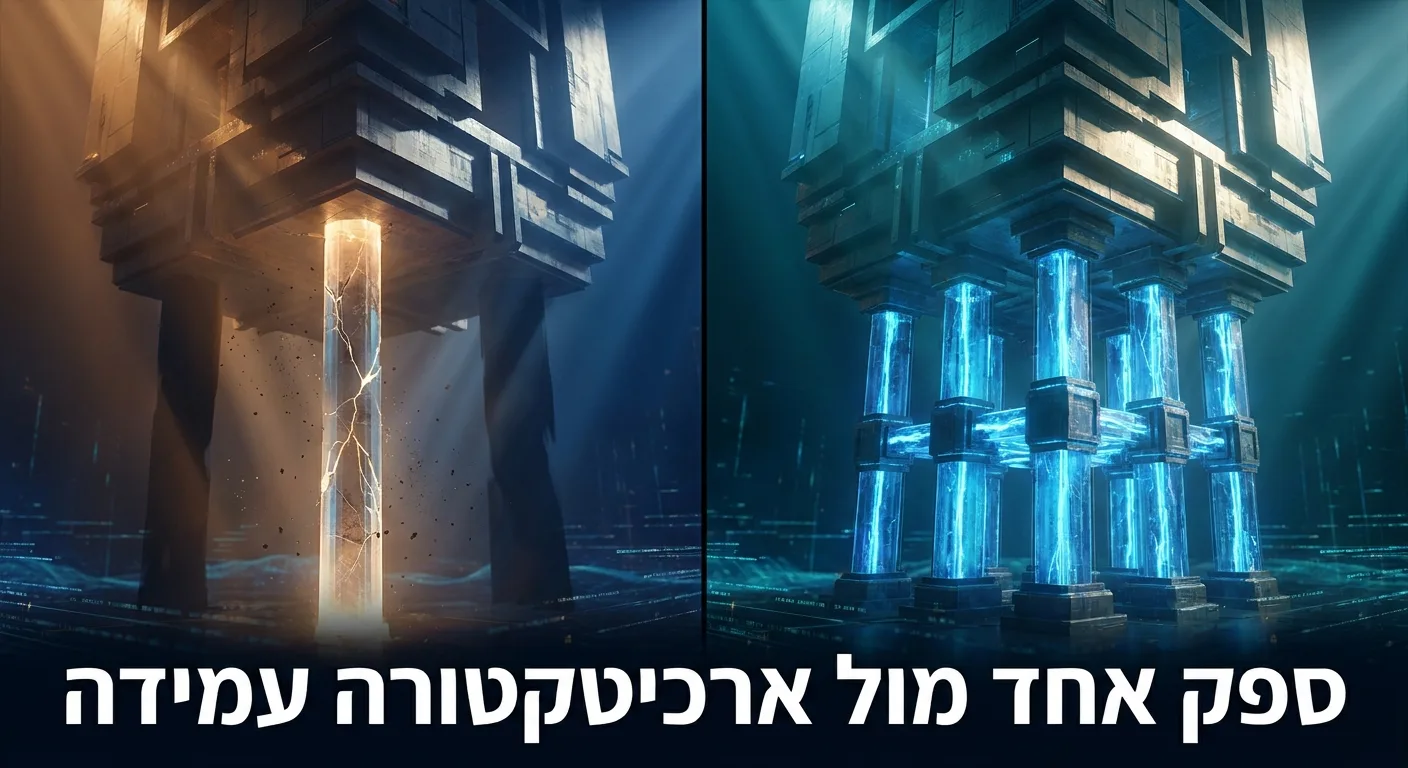 השוואה בין תלות בספק יחיד לארכיטקטורת AI עמידה