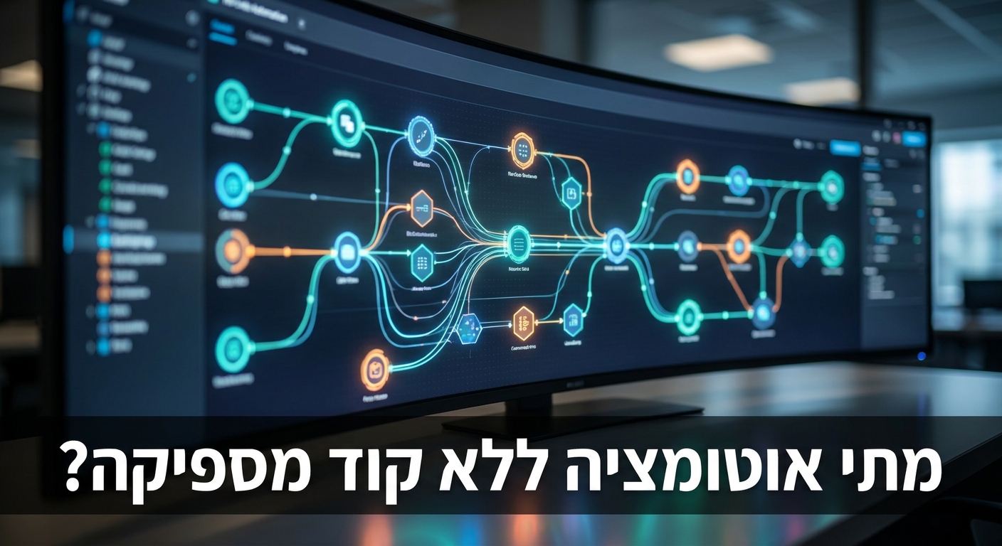 תרשים זרימה של אוטומציה ללא קוד