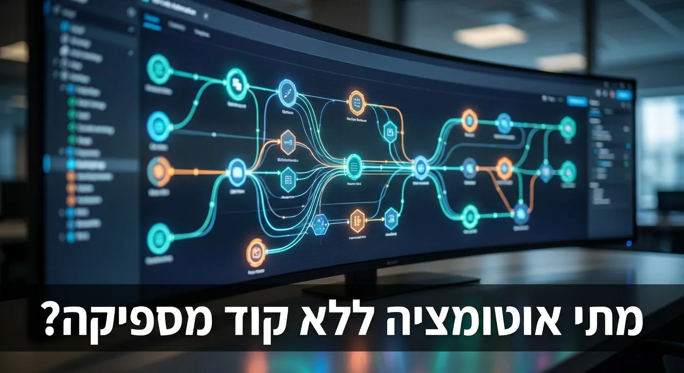 תרשים זרימה של אוטומציה ללא קוד