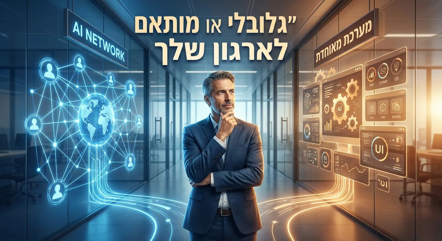 ארגון ישראלי בוחר בין שותף AI גלובלי לשותף מקומי מותאם