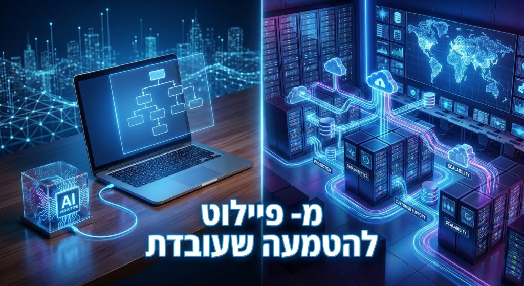 מ-POC ל-Production: פיילוט AI לעומת הטמעה מלאה בארגון