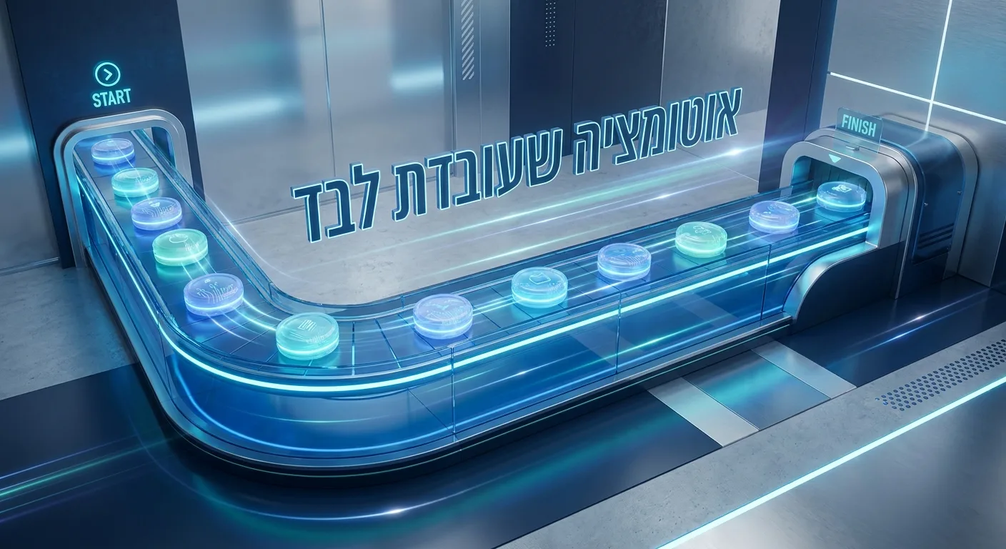 תהליך אוטומציה עסקית שעובד לבד מתחילתו ועד סופו