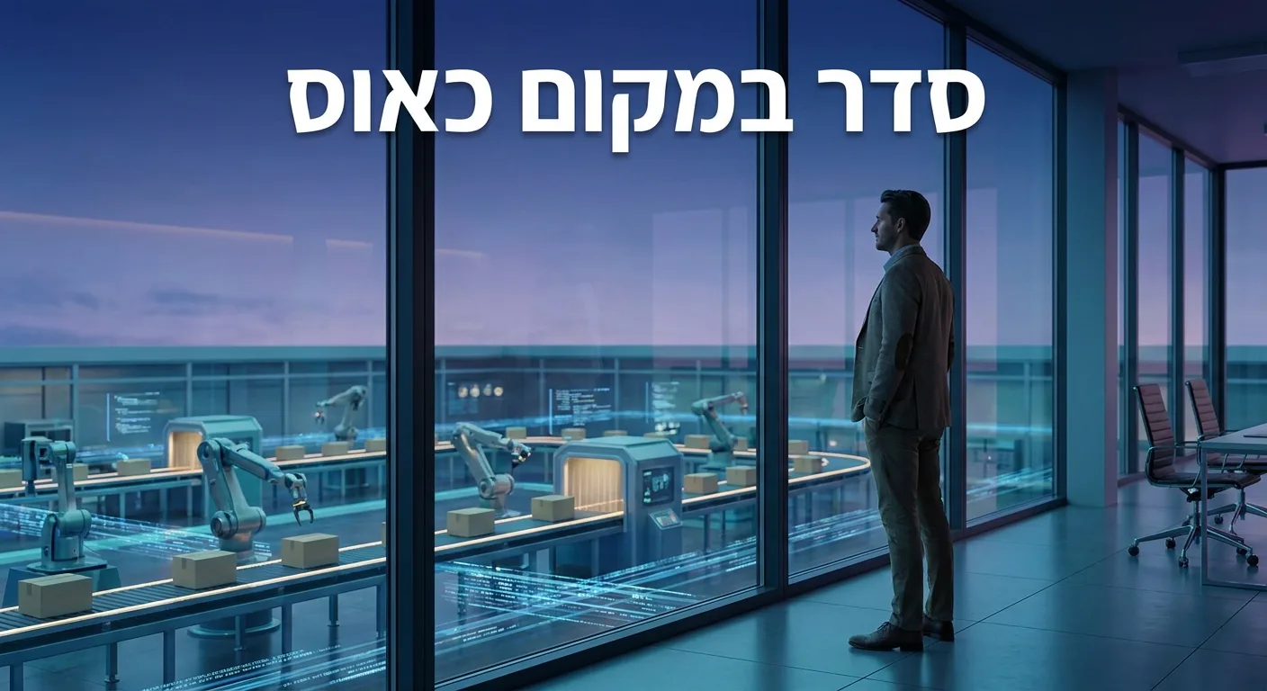 מנהל ארגון רואה סדר במקום כאוס בזכות אוטומציה עסקית