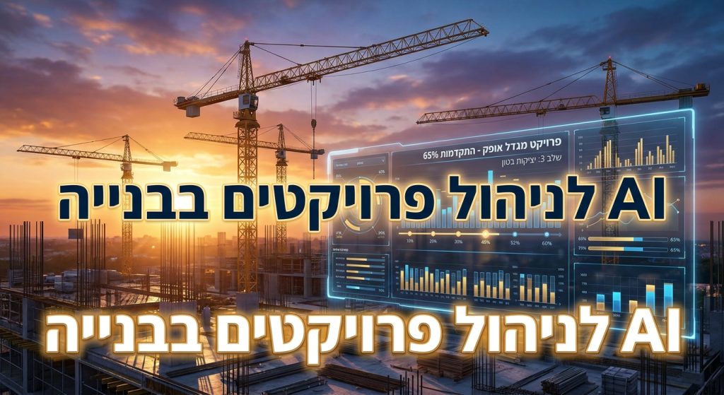 AI לחברות בנייה ותשתיות בישראל 2026: ניהול פרויקטים, בקרת בטיחות וחיזוי עיכובים