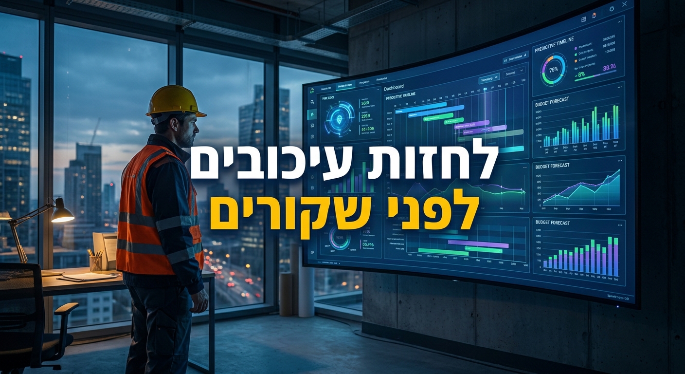 מנהל פרויקט צופה בלוח מחוונים מאוחד שחוזה עיכובים
