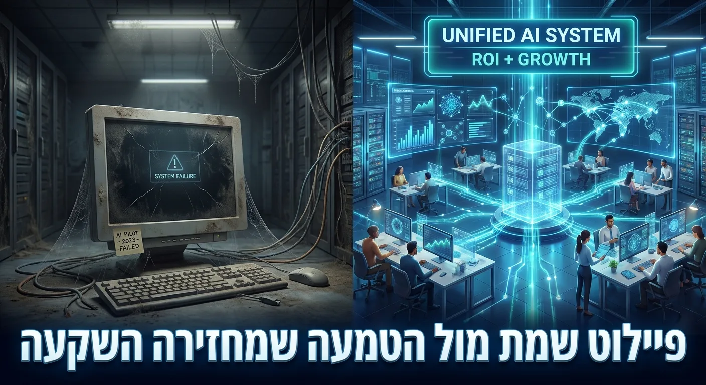 ההבדל בין פיילוט שנכשל להטמעת AI מצליחה