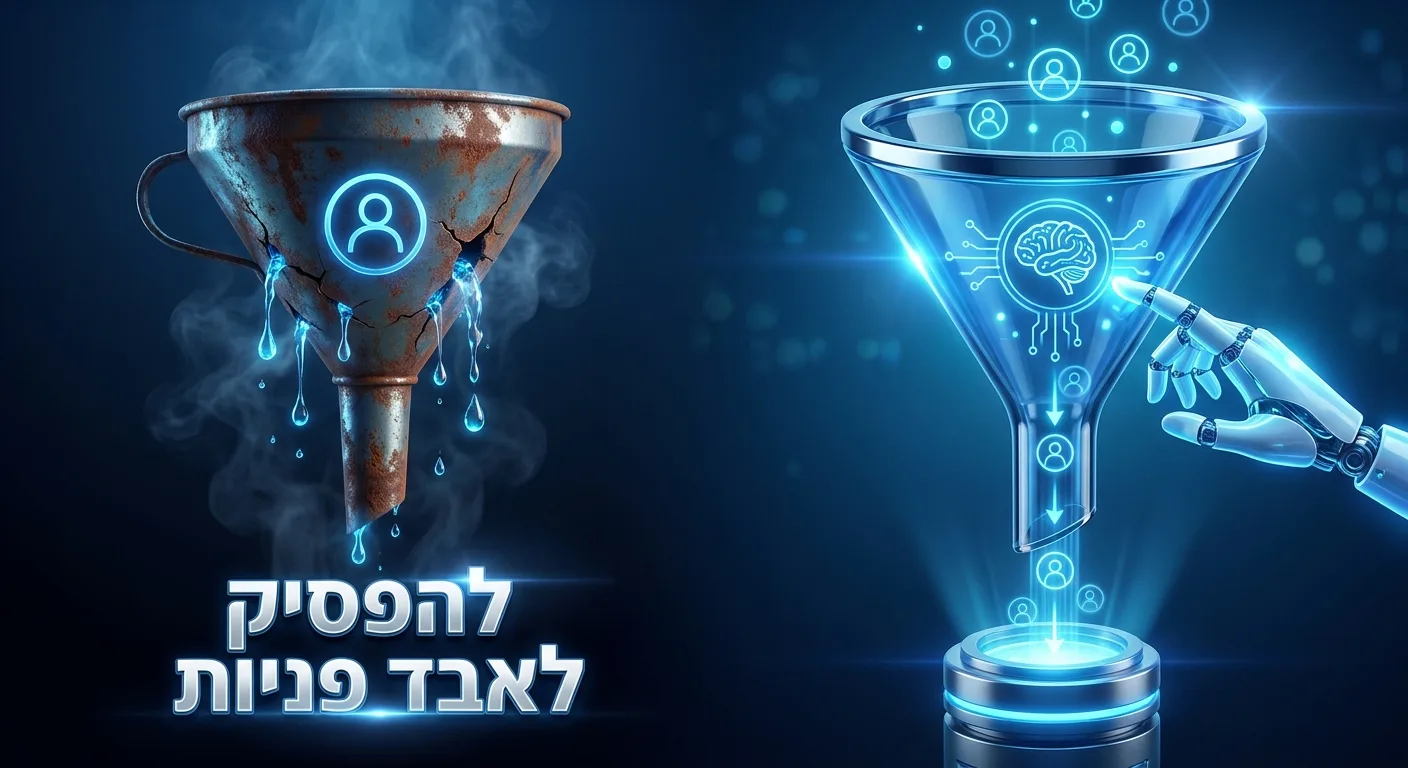 משפך לידים אטום מול דולף