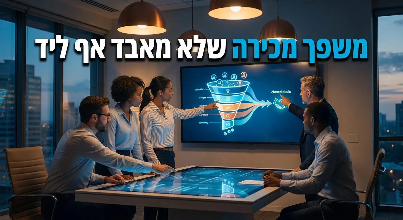 צוות מכירות בארגון סוקר את צינור העסקאות אחרי הטמעת אוטומציה