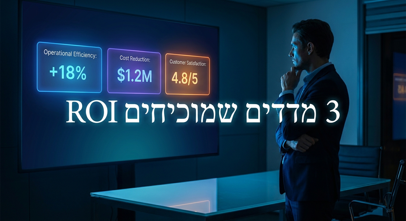 דשבורד תפעולי עם 3 מדדים שמוכיחים החזר השקעה