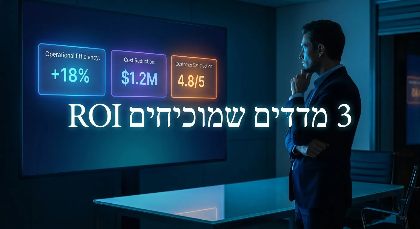 דשבורד תפעולי עם 3 מדדים שמוכיחים החזר השקעה