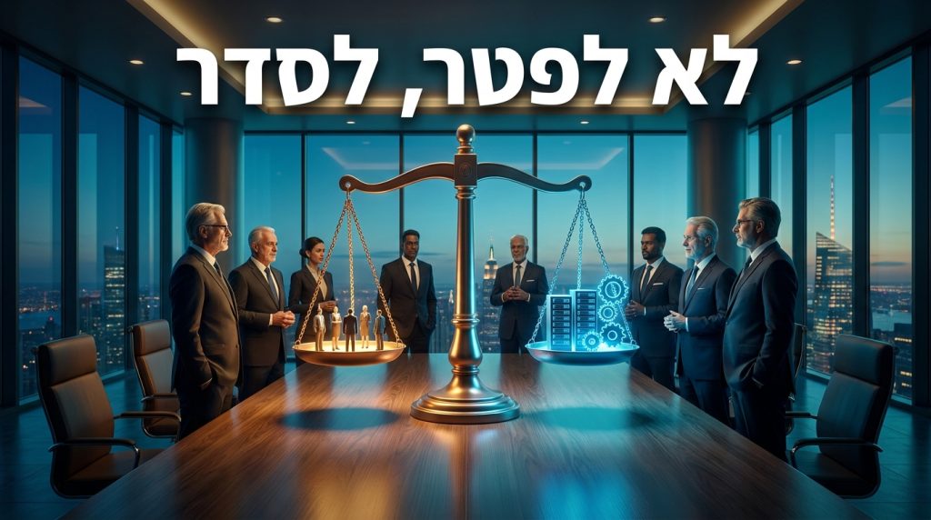 מנהלים בכירים שוקלים פיטורים מול הטמעת AY מסודרת בארגון