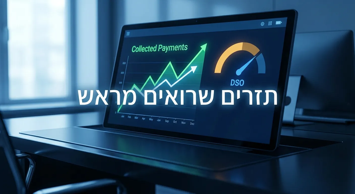 דשבורד תזרים וגבייה מבוסס AI בארגון