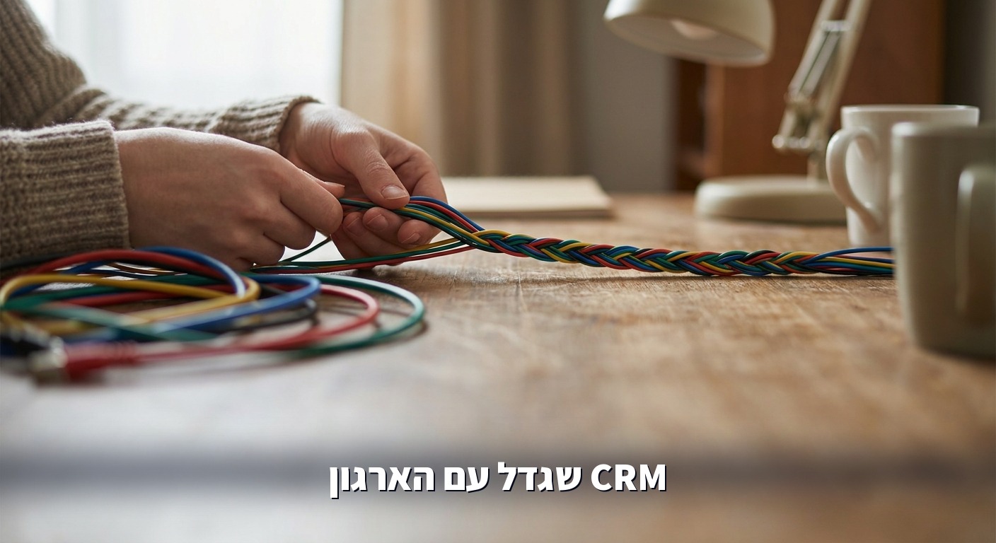 כבלים צבעוניים מסתבכים ומתאחדים לצמה אחת מסודרת, מטאפורה לאיחוד שלוש מערכות לאחת