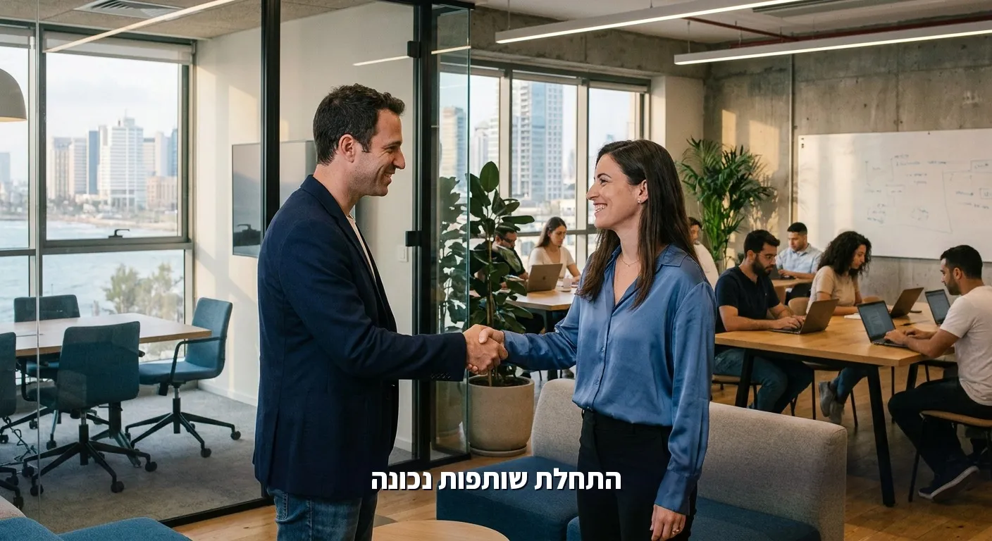 שותפות הטמעת AI מוצלחת בין ארגון לשותף AI-native