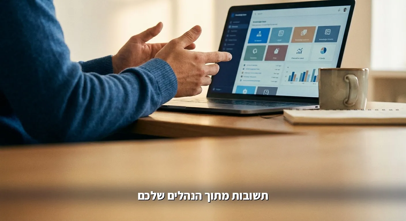 עובד מקבל תשובה מסודרת מתוך הנהלים של הארגון בעזרת עוזר AI פנימי