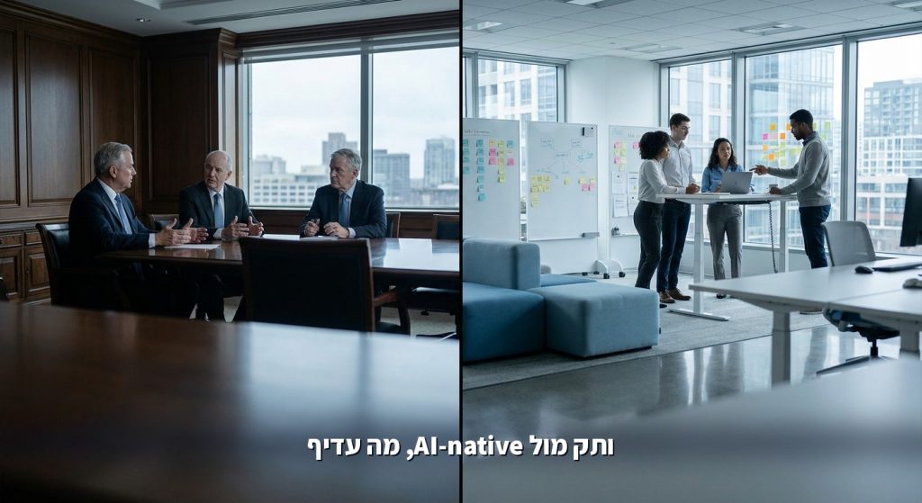 השוואה בין בית תוכנה ותיק לשותף AI-native