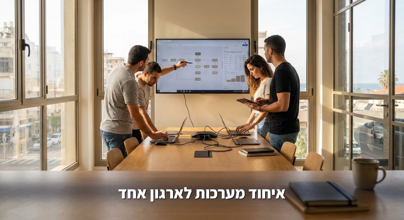צוות מומחים מאחד מערכות למערכת אחת בארגון