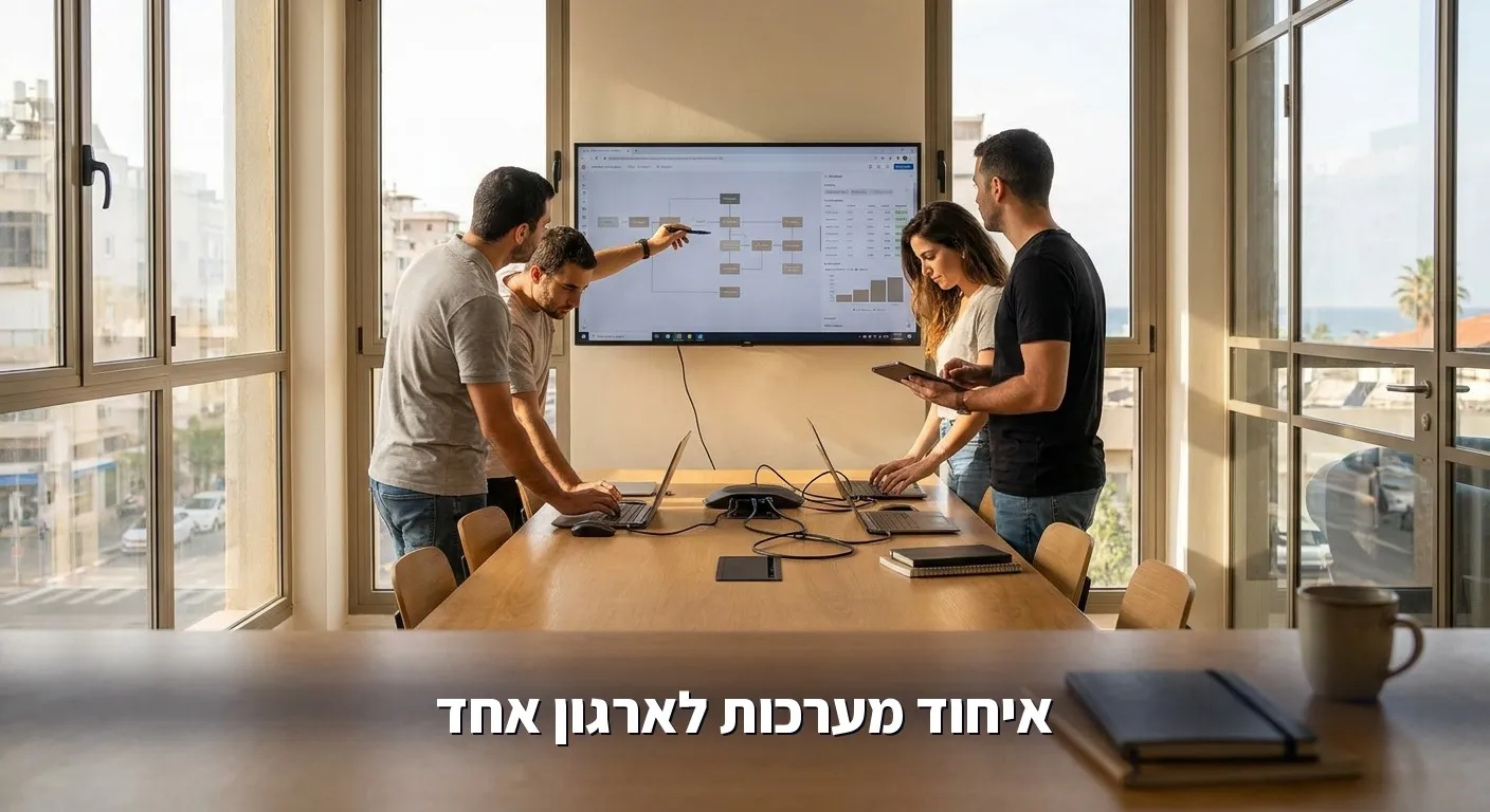 צוות מומחים מאחד מערכות למערכת אחת בארגון