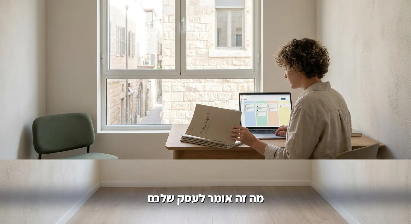 בעל עסק קורא את התוכנית הלאומית ל-AI ובודק מה היא אומרת לעסק שלו