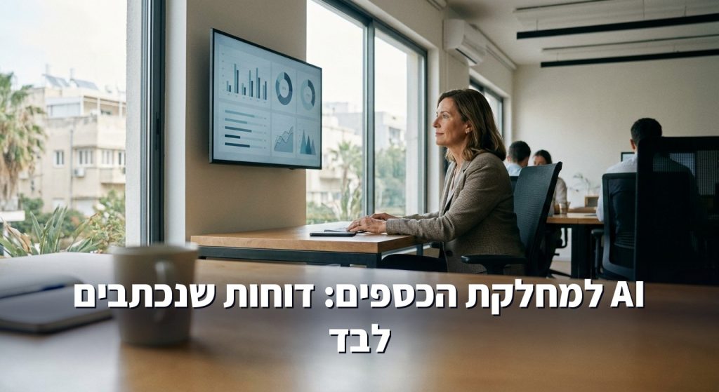 AI ל-CFO ולמנהל הכספים בעסק ובארגון בישראל 2026: דוחות אוטומטיים, תחזיות ותכנון פיננסי