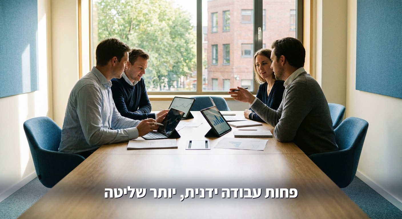 צוות כספים עובד עם עוזר AI