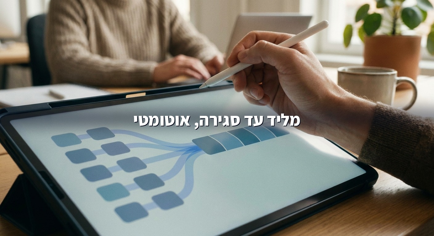 מסך מכירות שמארגן לידים נכנסים אוטומטית למשפך מסודר
