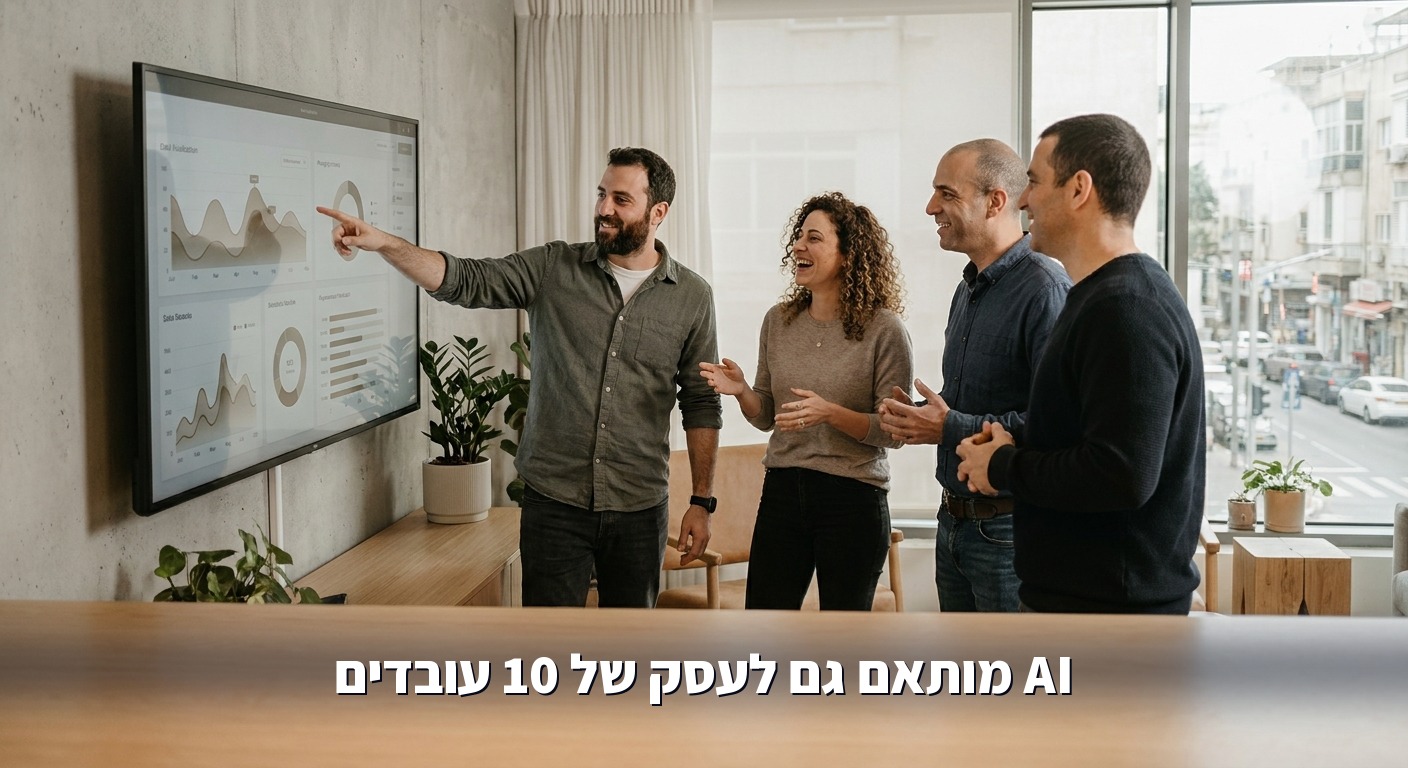 הטמעת AI מותאם גם לעסק קטן של עשרה עובדים בישראל