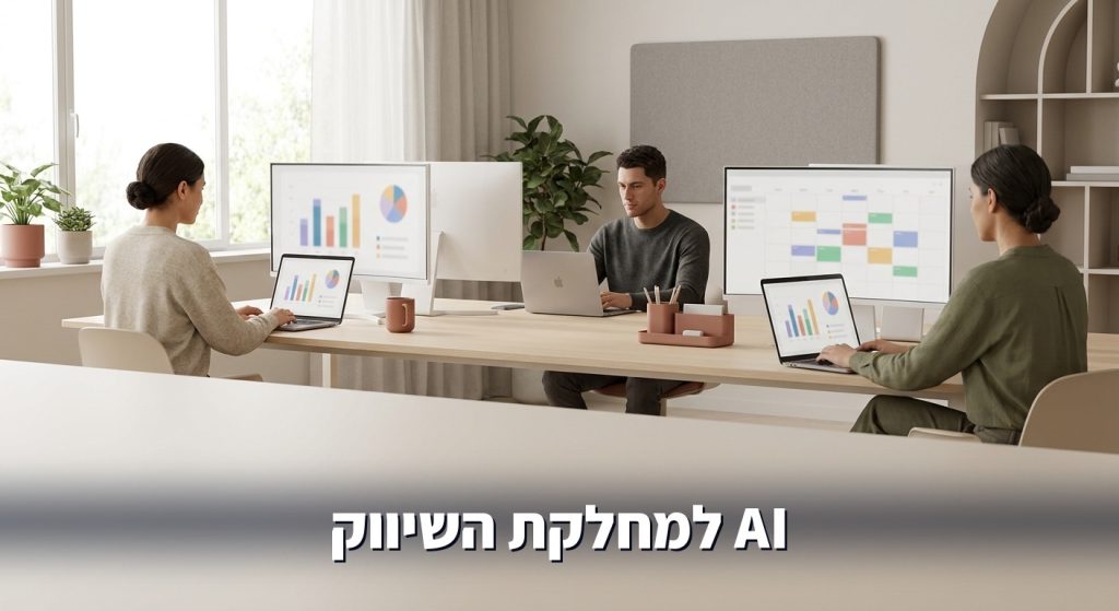 AI למחלקת השיווק בעסק ובארגון בישראל 2026: תוכן, סגמנטציה ואוטומציה שיווקית