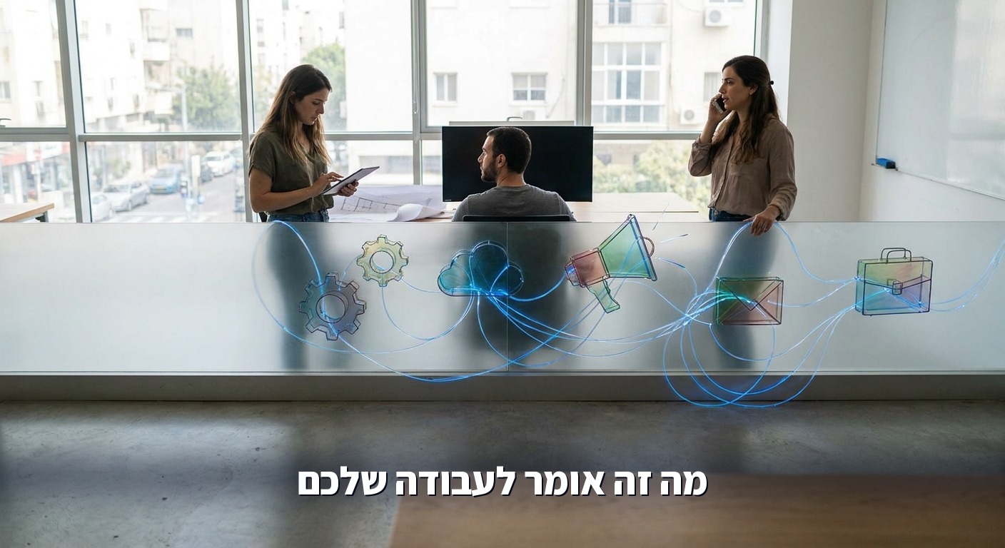 זרימת נתונים שמערבבת בין תפקידים מקצועיים