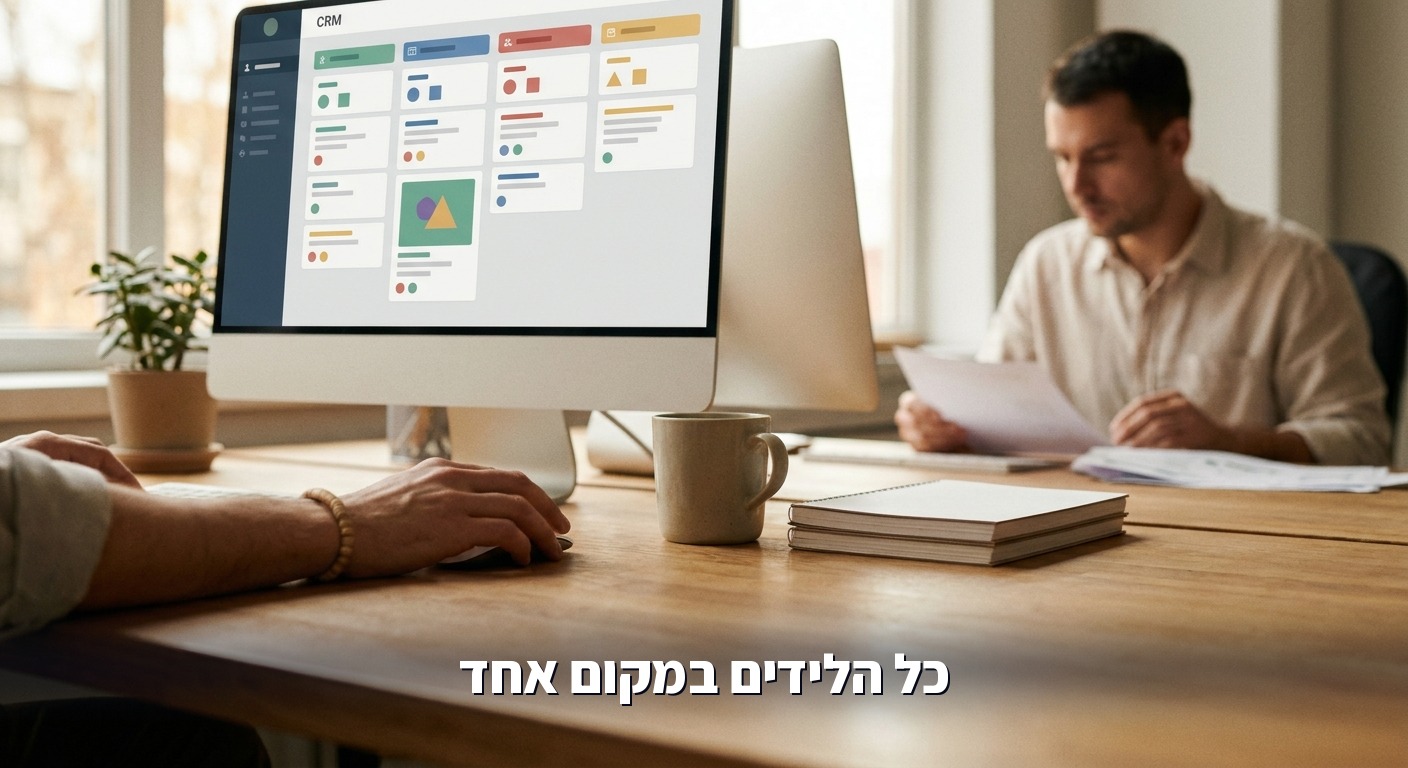 מסך CRM אחיד ומסודר לניהול לידים ולקוחות נדל"ן