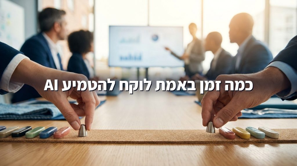 כמה זמן לוקח להטמיע AI בעסק ובארגון? ציר הזמן האמיתי 2026