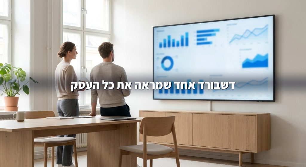דשבורדים לעסקים 2026: מה זה דשבורד ניהולי, איך בונים אחד ומה חייב להיות בו