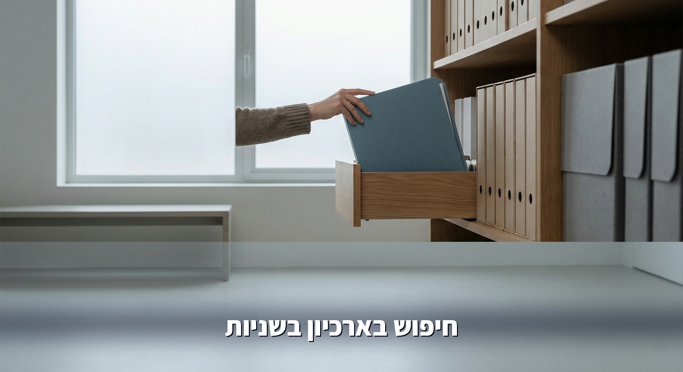 ארכיון תיקים מסודר במשרד עורכי דין