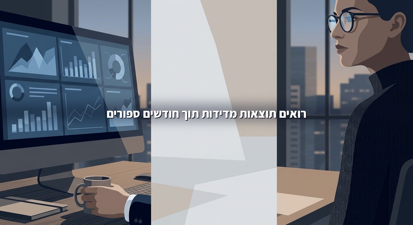 דשבורד נתונים מאוחד המציג החזר השקעה מהטמעת AI