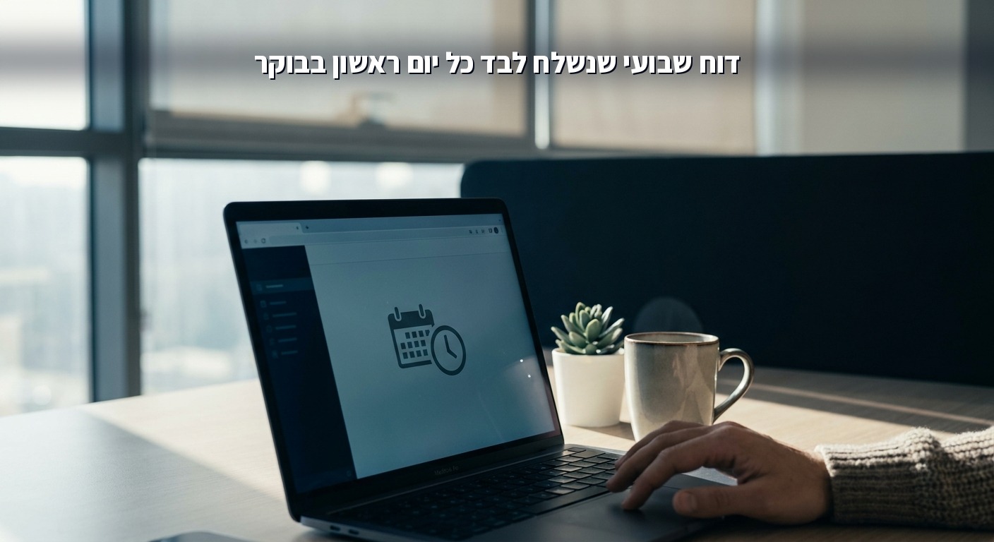 תזמון אוטומטי לשליחת דוח שבועי בבוקר יום ראשון
