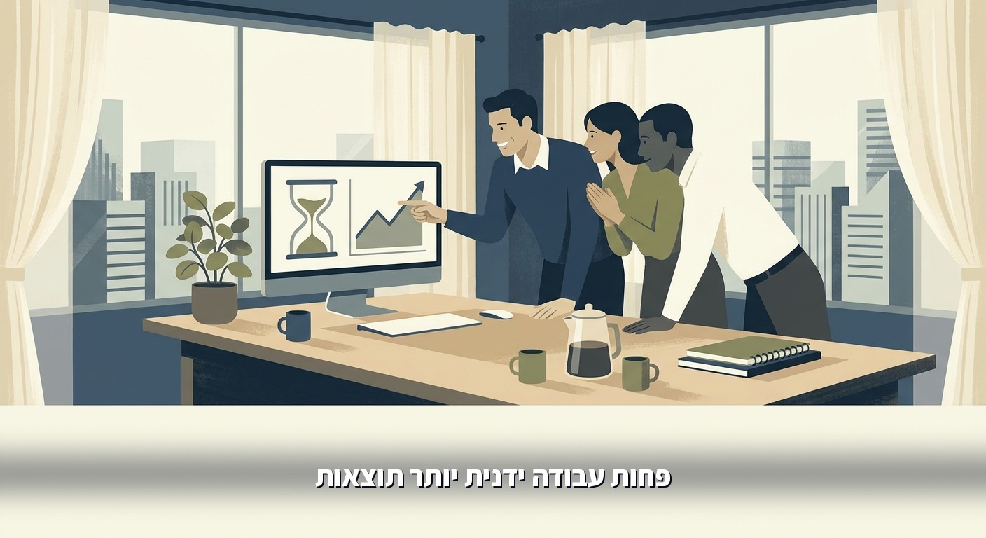 צוות בעסק קטן חוסך זמן בזכות אוטומציה