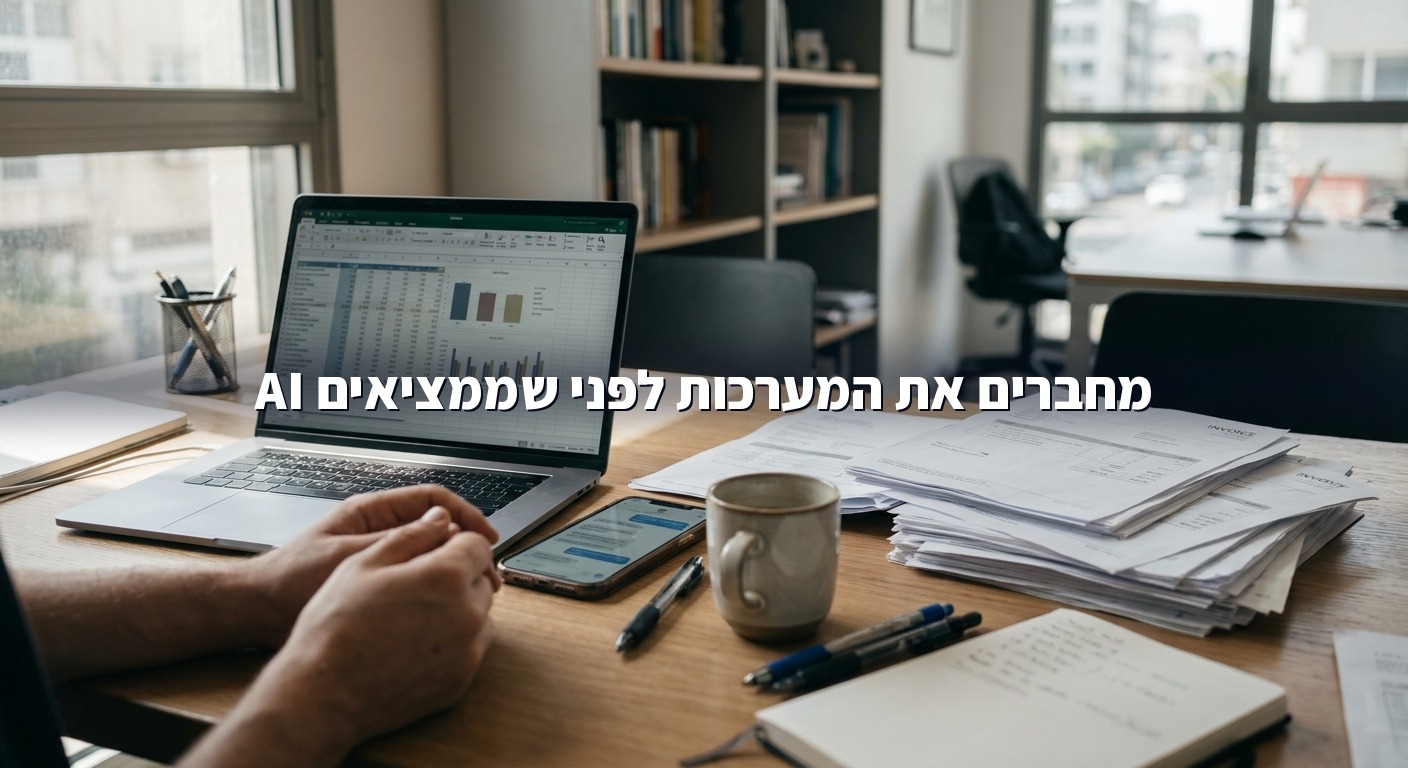 שולחן עבודה עמוס אקסל, ווטסאפ ומייל נפרדים בעסק קטן