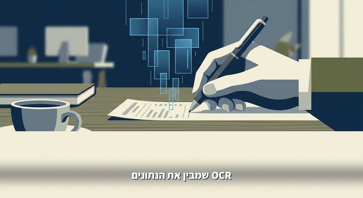 קבלה נסרקת ושדות הנתונים מחולצים ממנה לדיגיטל