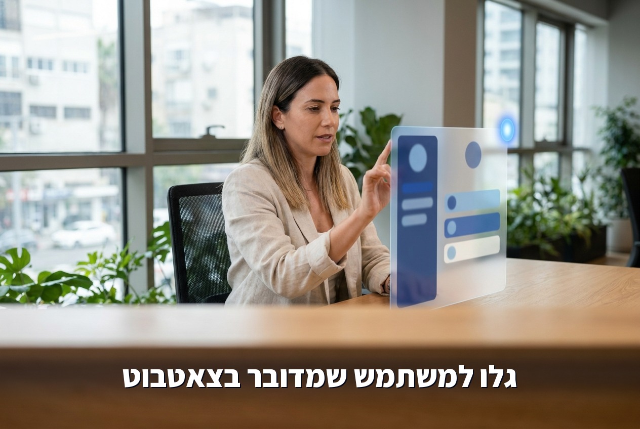 ממשק צאט עם חיווי גילוי AI ברור